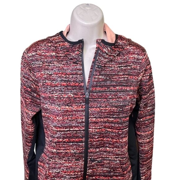 Nike Therma Fit Hoodie Jacket Zip Up Womens Size M Pink Black u - Picture 2 of 10